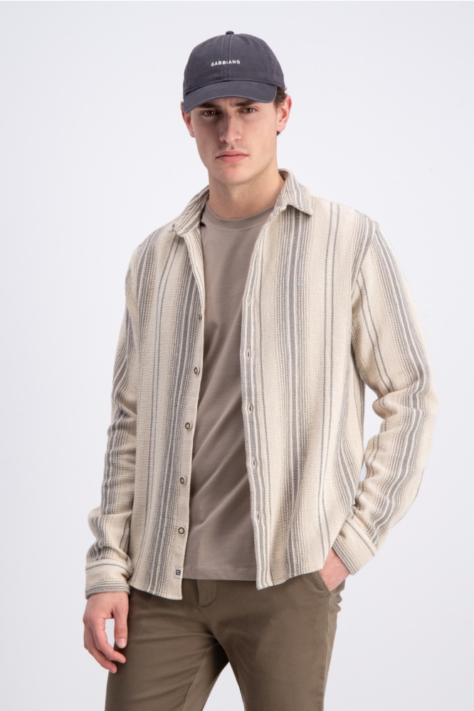 Gabbiano grijze heren overhemd | Model vooraanzicht