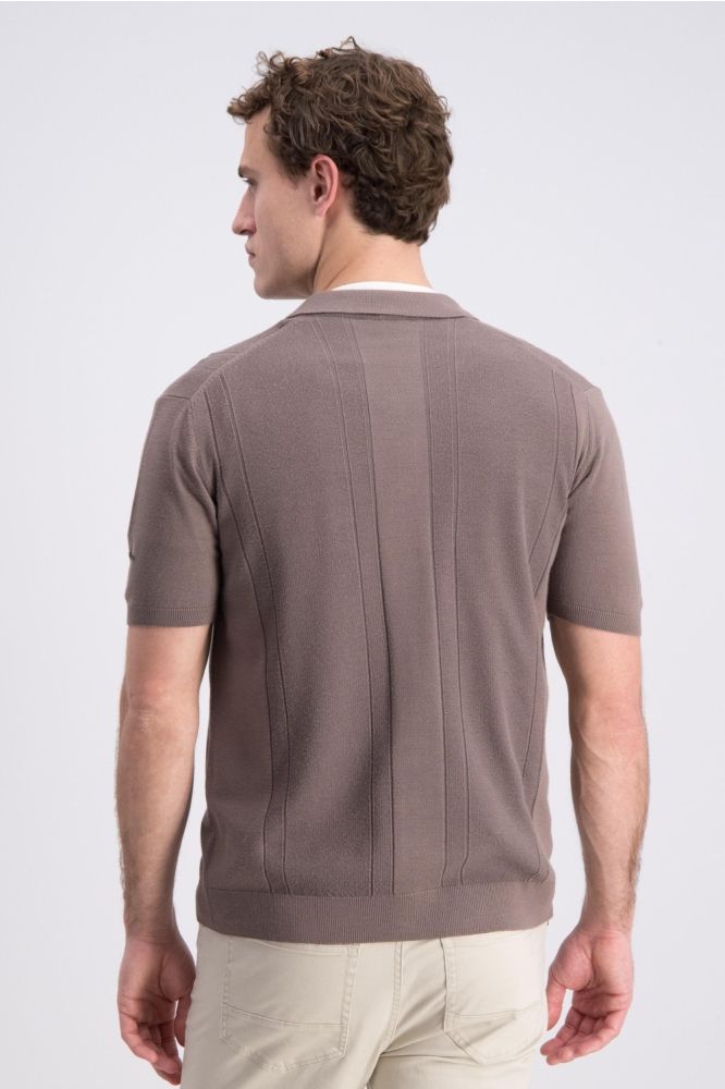 Gabbiano bruine heren overhemd | Model achteraanzicht