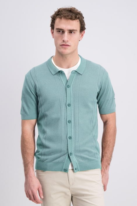 Gabbiano groene heren overhemd | Model vooraanzicht
