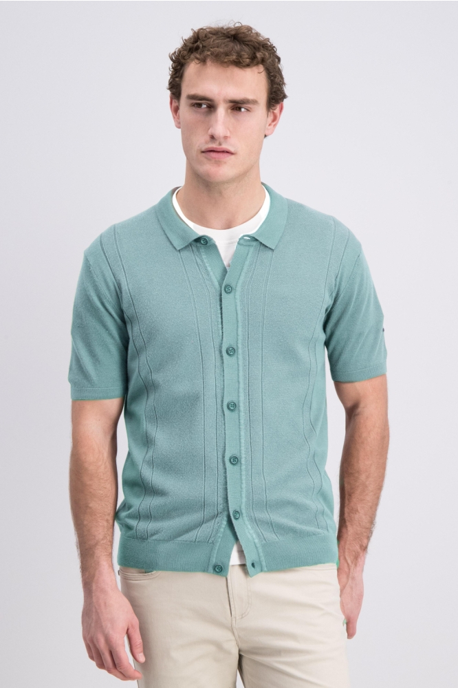 Gabbiano groene heren overhemd | Model vooraanzicht