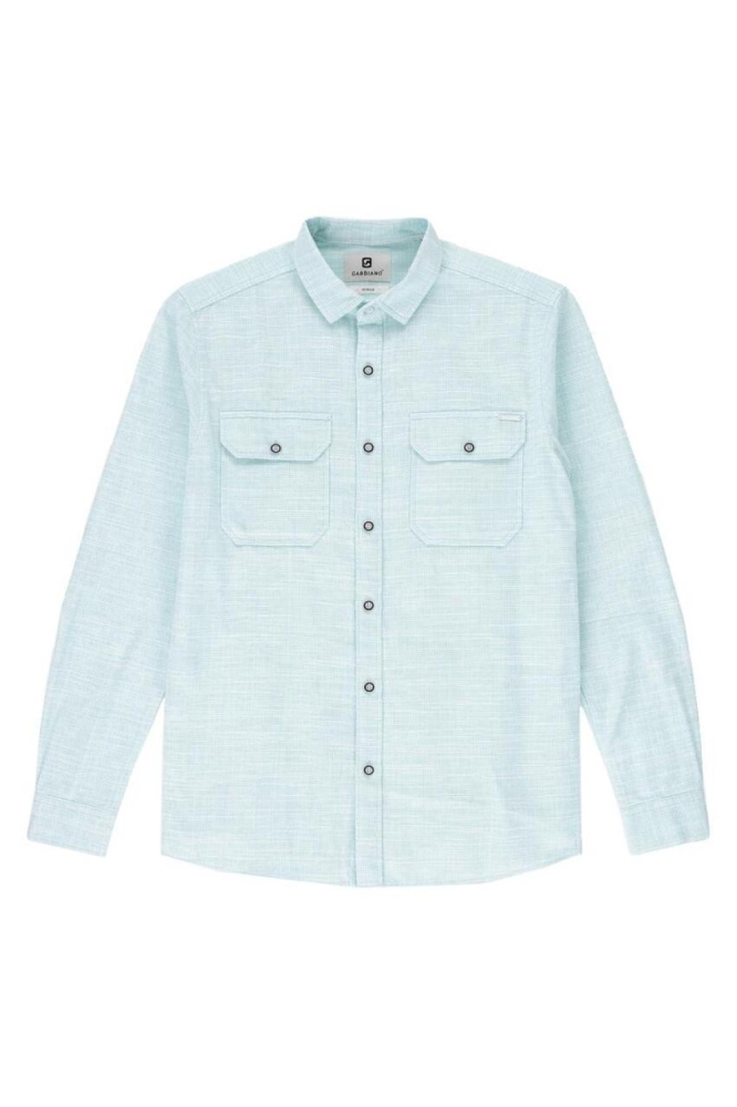 Gabbiano groene heren overhemd | Vooraanzicht