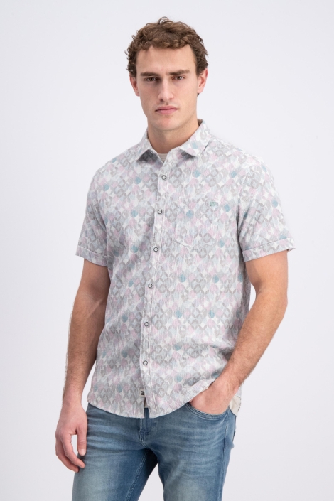 Gabbiano ecru heren overhemd | Model vooraanzicht