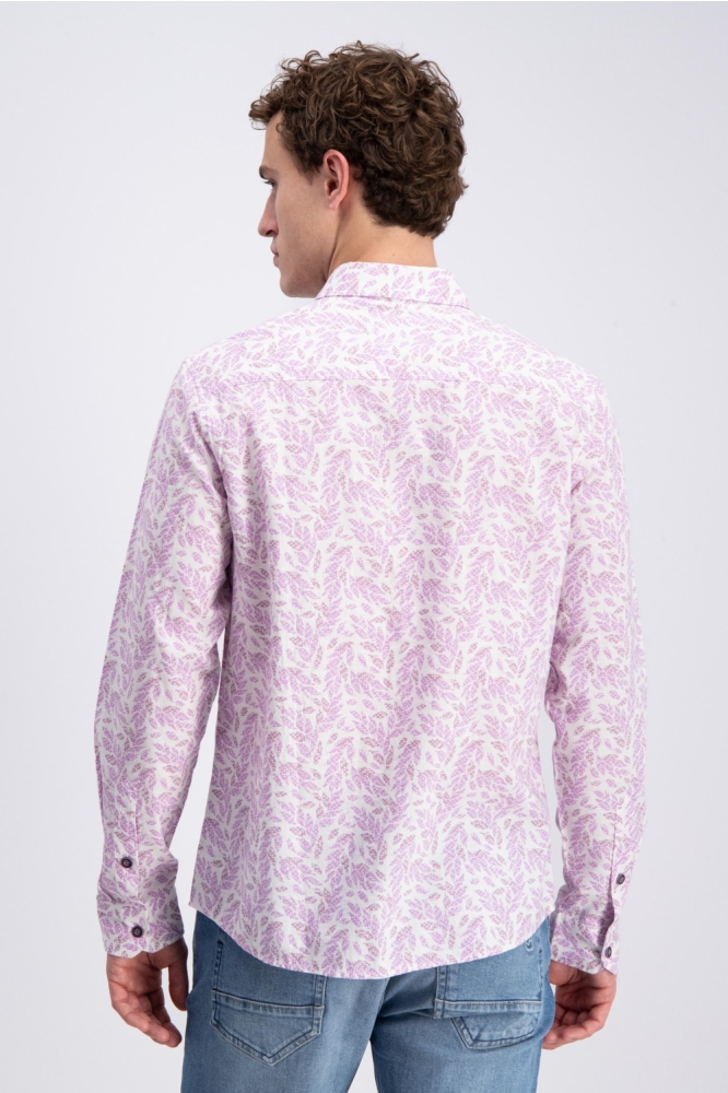 Gabbiano paarse heren overhemd | Model achteraanzicht