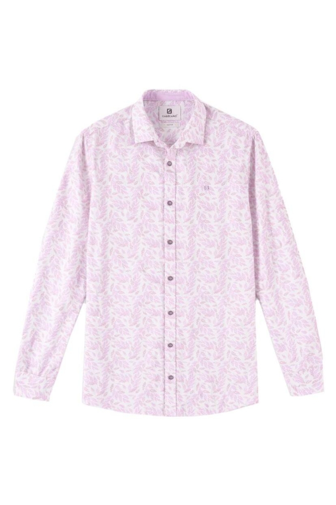 Gabbiano paarse heren overhemd | Vooraanzicht