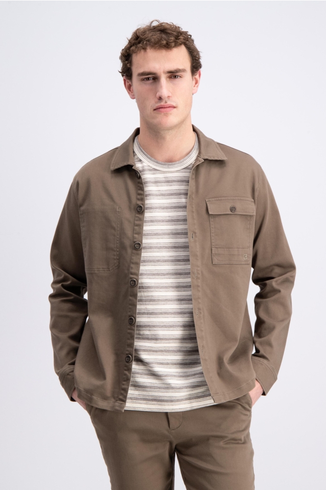 Gabbiano bruine heren overhemd | Model vooraanzicht