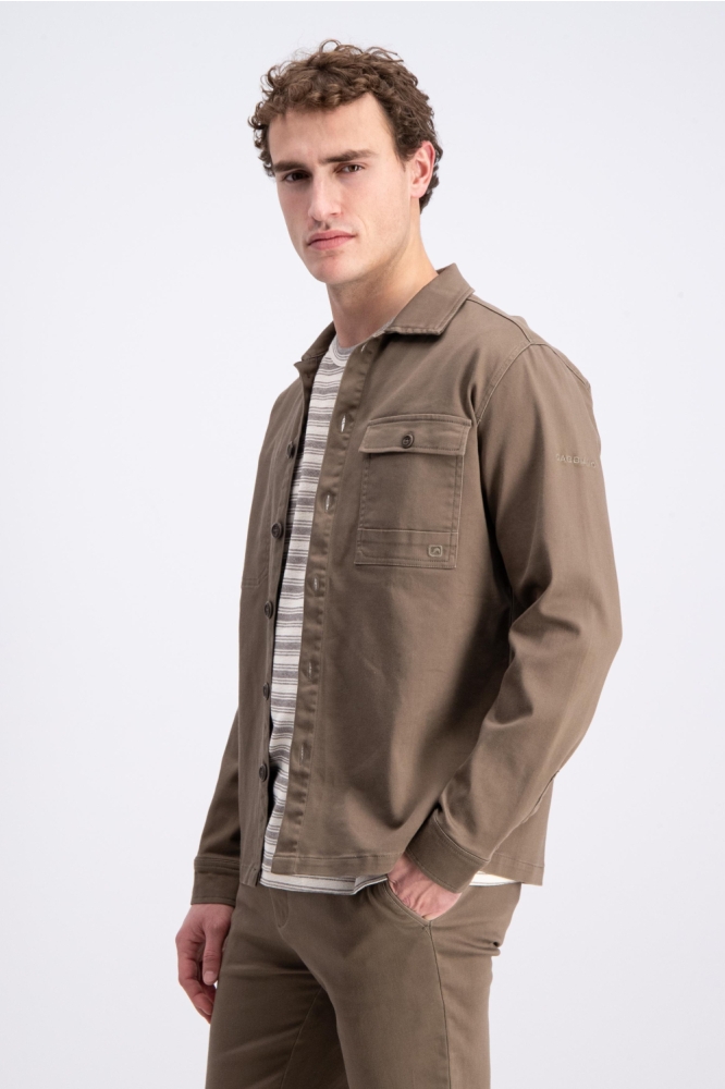 Gabbiano bruine heren overhemd | Model zijaanzicht