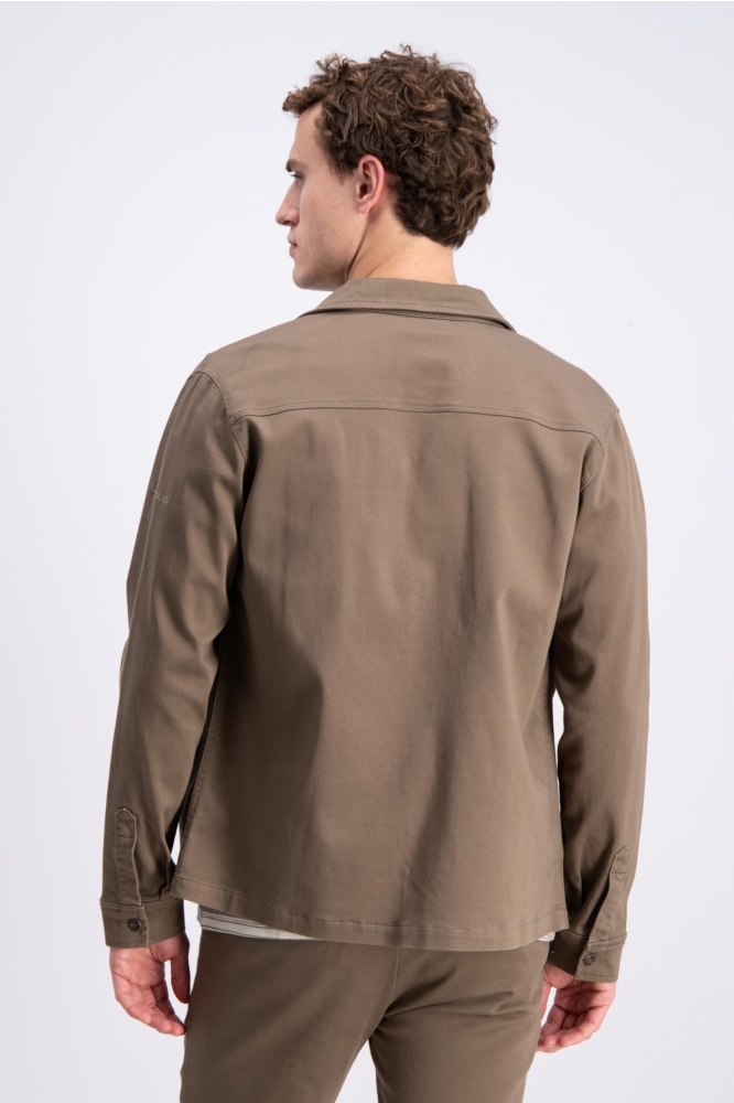 Gabbiano bruine heren overhemd | Model achteraanzicht