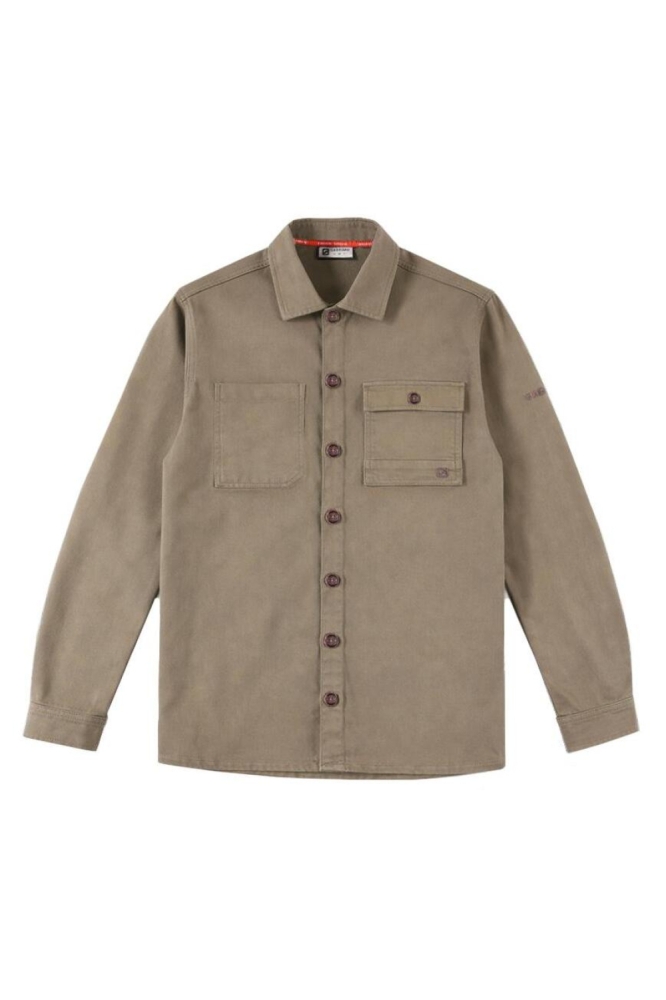 Gabbiano bruine heren overhemd | Vooraanzicht