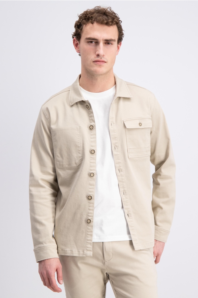 Gabbiano ecru heren overhemd | Model vooraanzicht