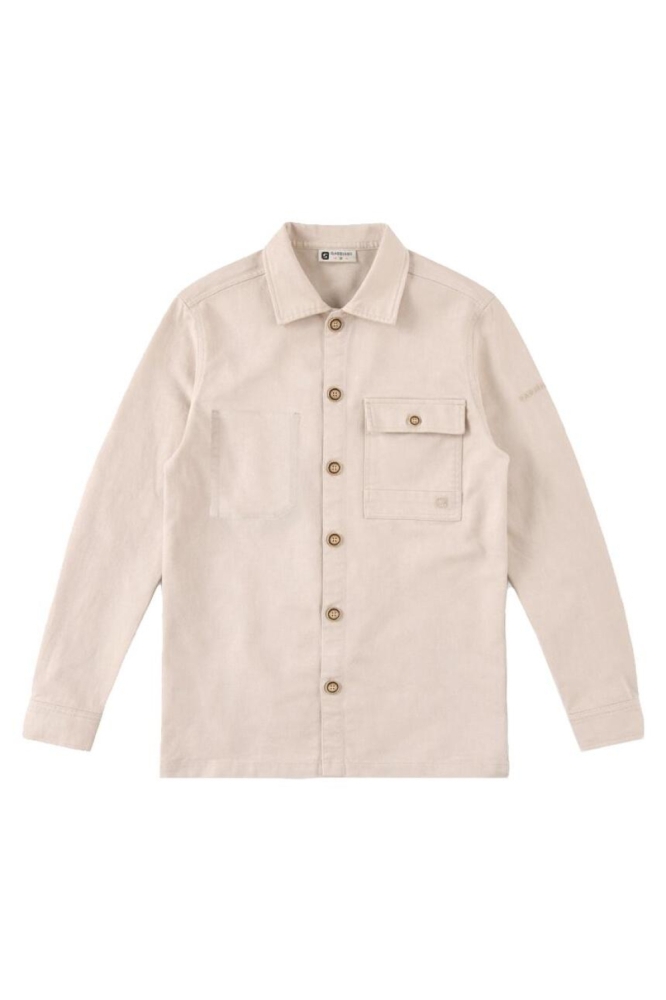 Gabbiano ecru heren overhemd | Vooraanzicht