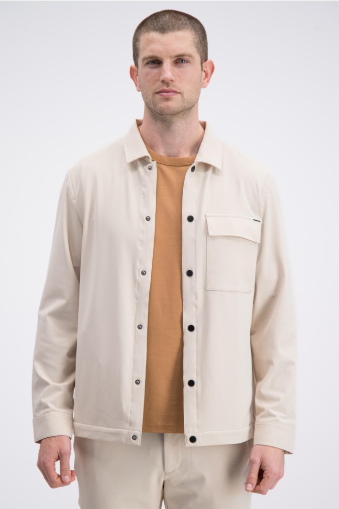 Gabbiano ecru heren overhemd | Model vooraanzicht