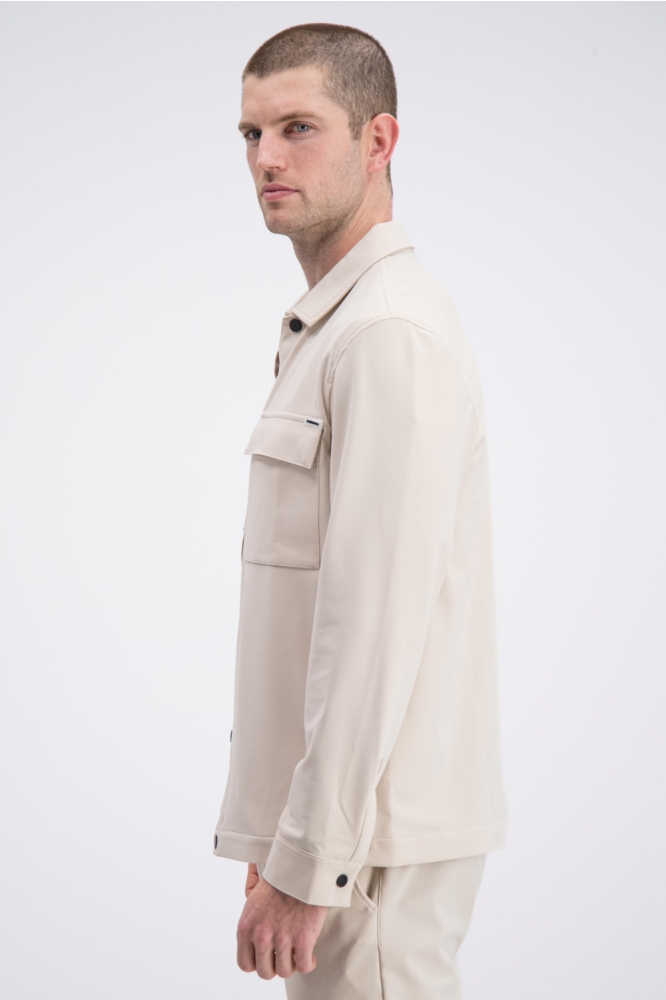 Gabbiano ecru heren overhemd | Model zijaanzicht