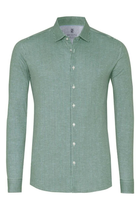 Desoto groene heren overhemd | Vooraanzicht