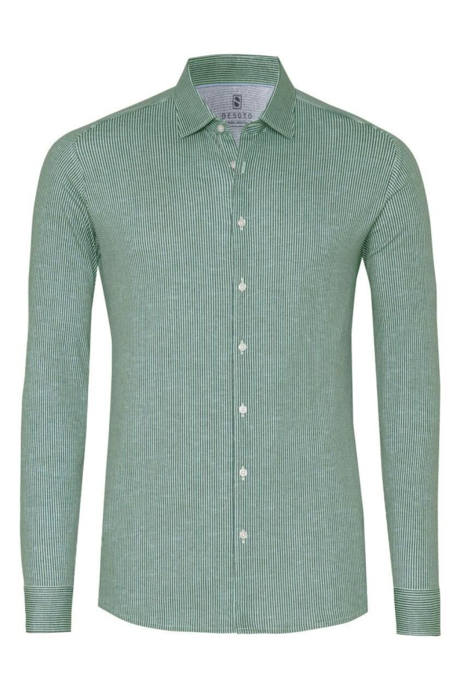 Desoto groene heren overhemd | Vooraanzicht