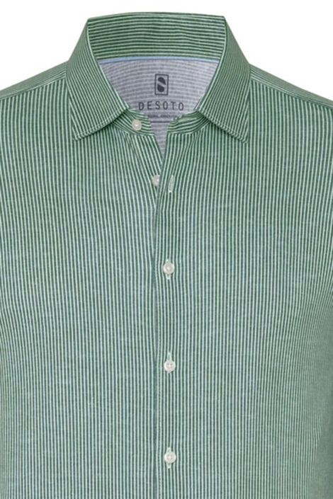 Desoto groene heren overhemd | Close up