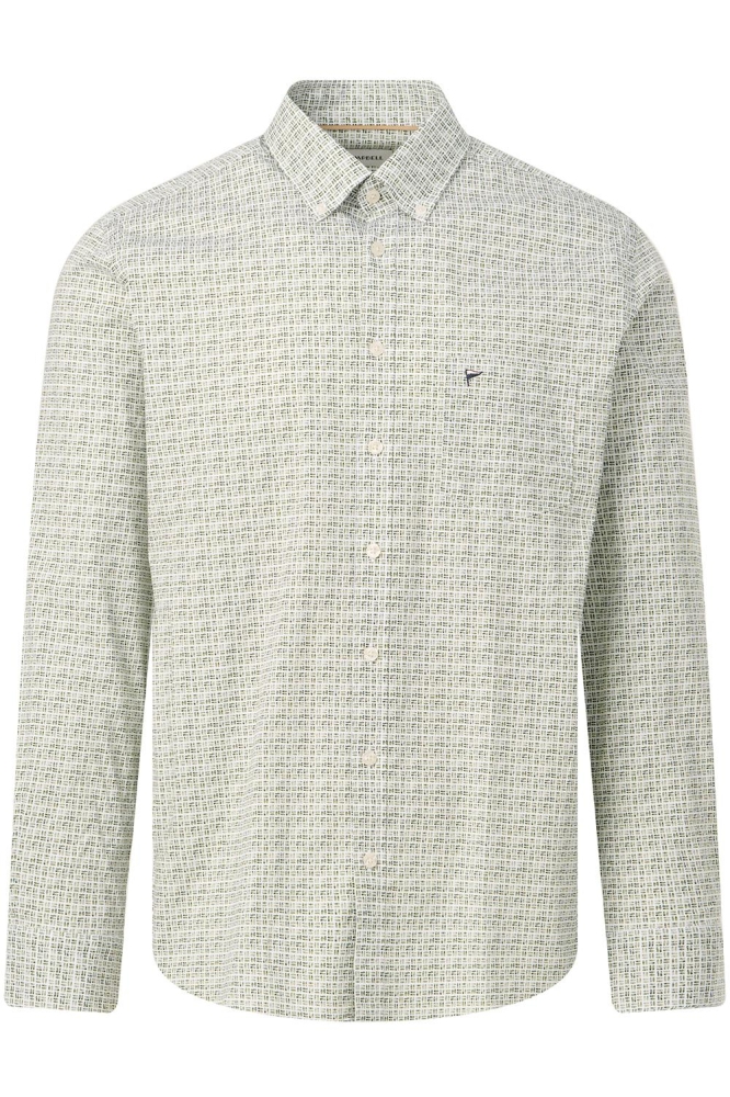 Campbell groene heren overhemd | Vooraanzicht