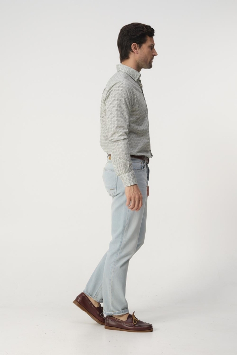 Campbell groene heren overhemd | Model