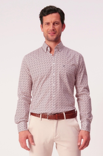 Campbell campbell - casual shirt ls ranger-0 Bordeaux