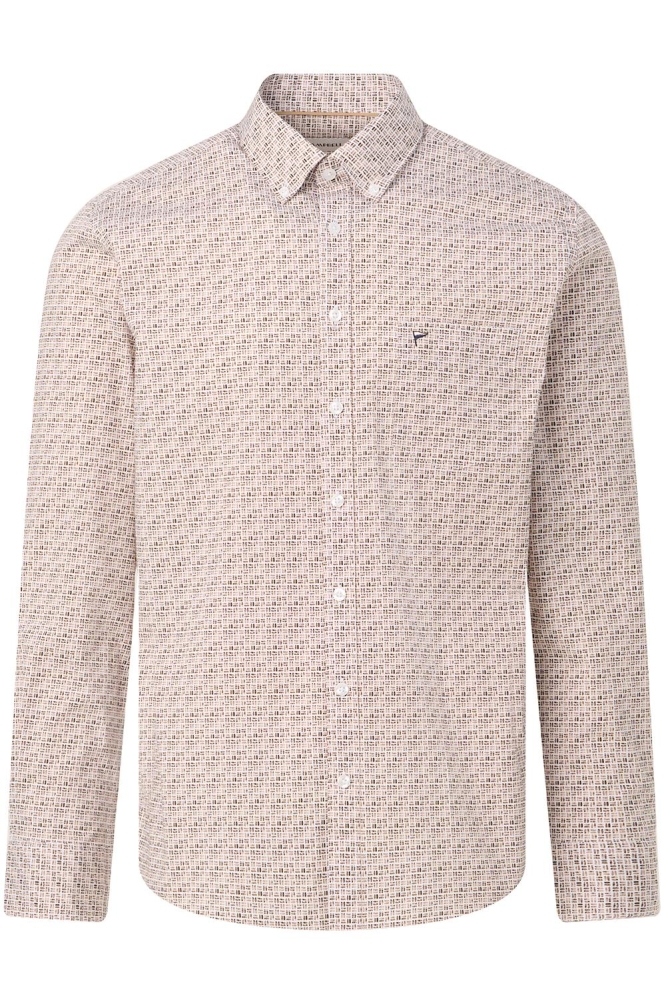 Campbell camel heren overhemd | Vooraanzicht