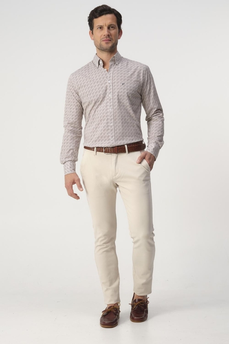 Campbell camel heren overhemd | Model