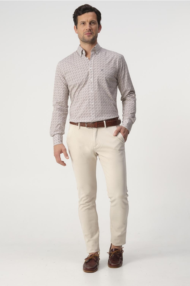 Campbell camel heren overhemd | Model