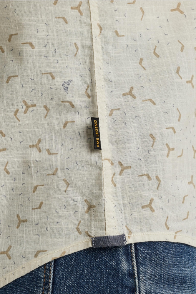 PME legend beige heren overhemd | Close up