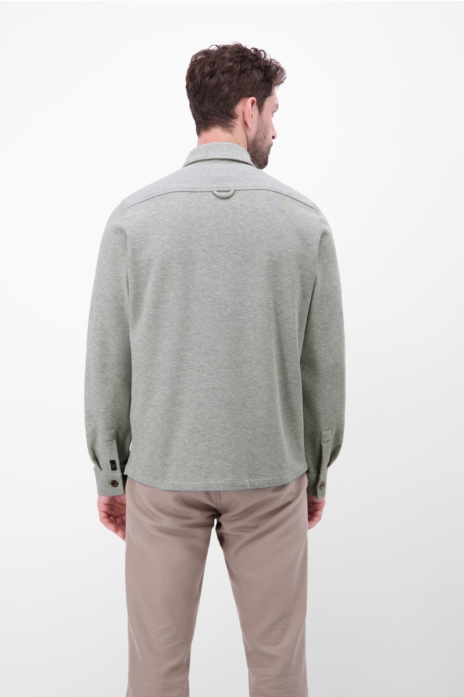 Lerros grijze heren overhemd | Model achteraanzicht