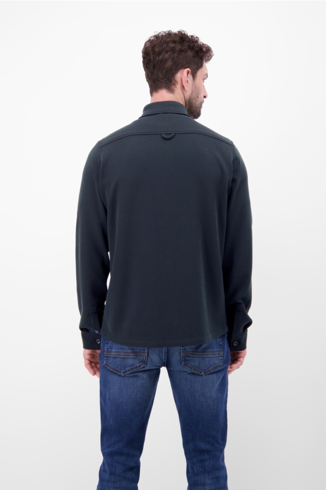 Lerros blauwe heren overhemd | Model achteraanzicht