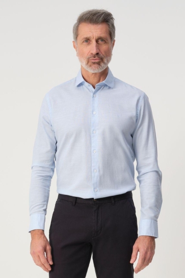 Campbell campbell - casual shirt ls colby Blauw