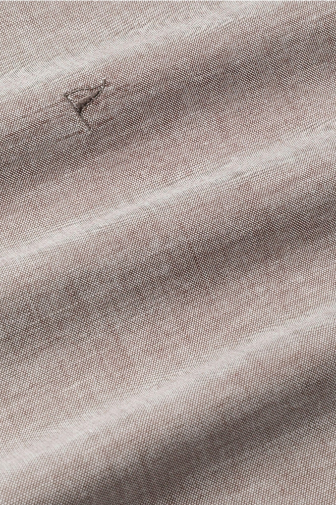 Campbell beige heren overhemd | Close up