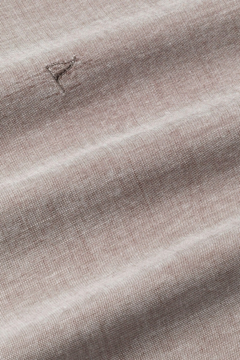 Campbell beige heren overhemd | Close up