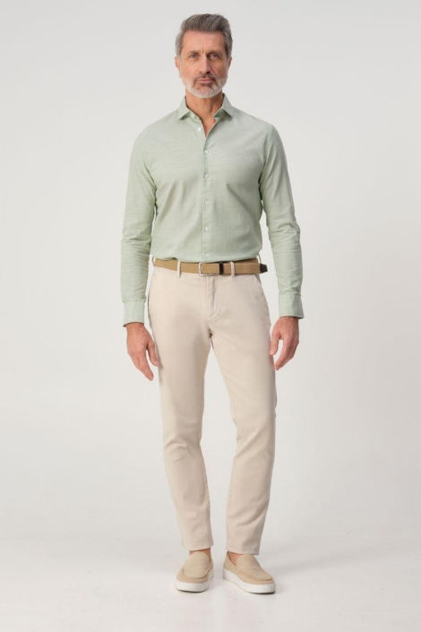 Campbell groene heren overhemd | Model