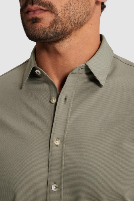 Cast Iron groene heren overhemd | Close up