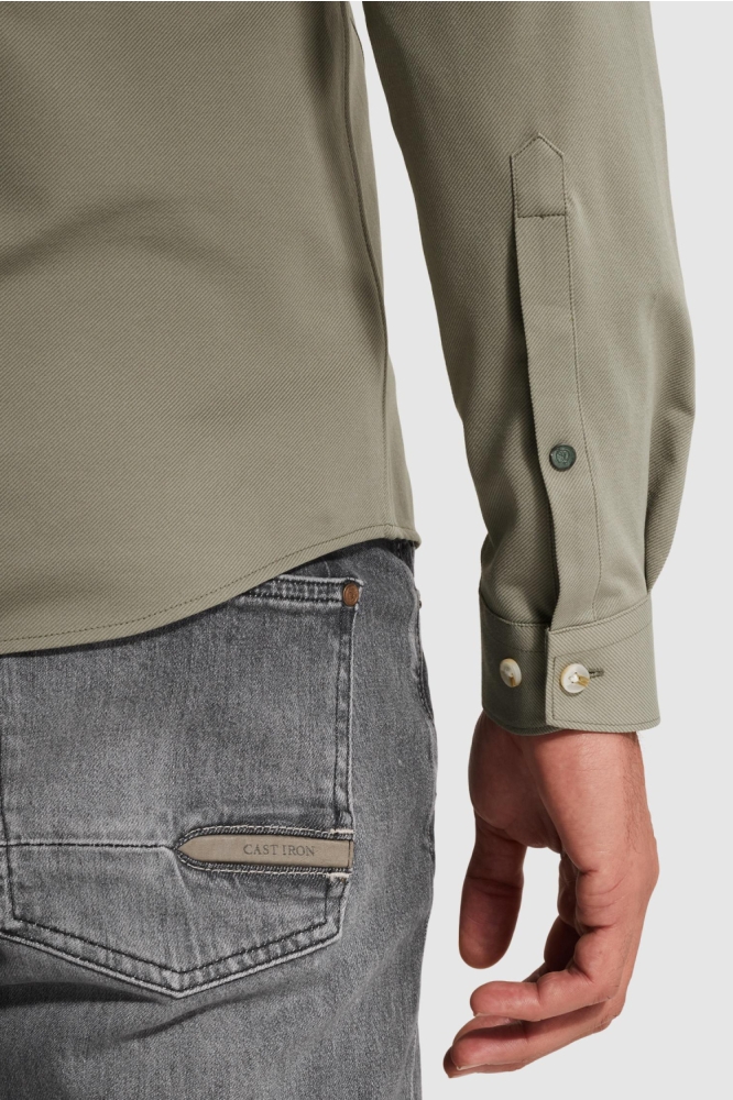 Cast Iron groene heren overhemd | Close up