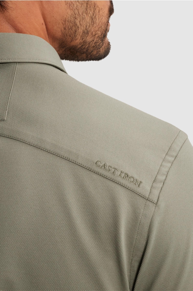 Cast Iron groene heren overhemd | Close up