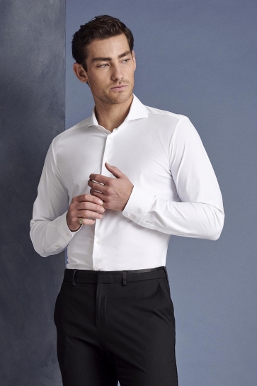 Pure H. Tico Overhemd FUNCTIONAL LONGSLEEVE SHIRT E31301 21741 900 WHITE PLAIN