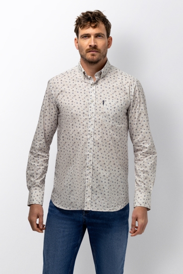 State of Art Overhemd POPLIN OVERHEMD MET ALLOVER PRITN 21216284 5316