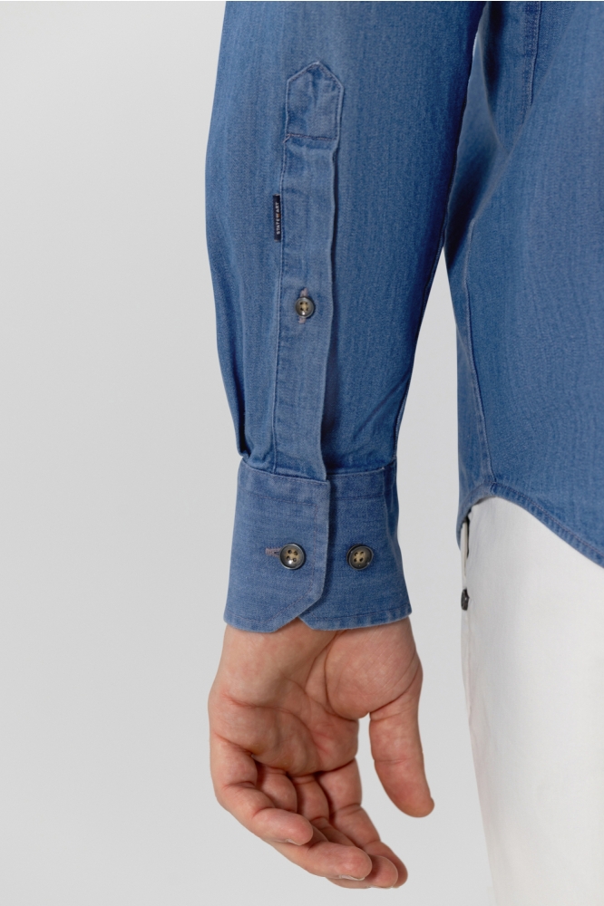 State of Art blauwe heren overhemd | Close up