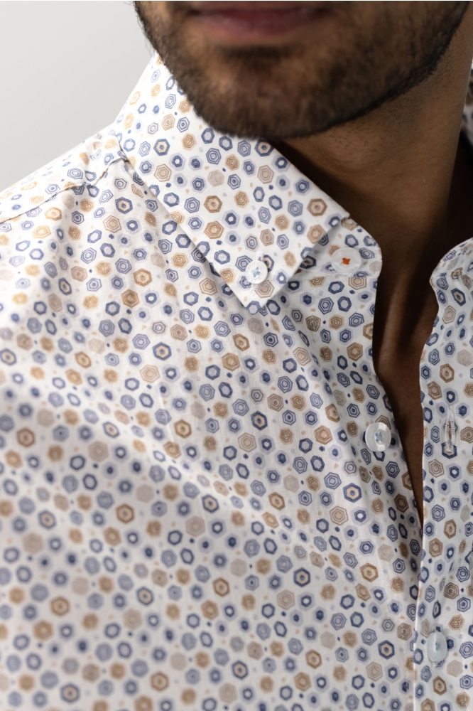 State of Art blauwe heren overhemd | Close up