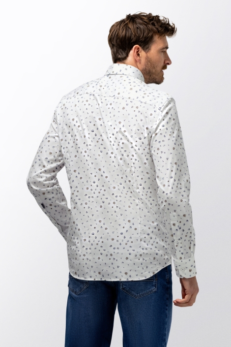 State of Art blauwe heren overhemd | Model achteraanzicht