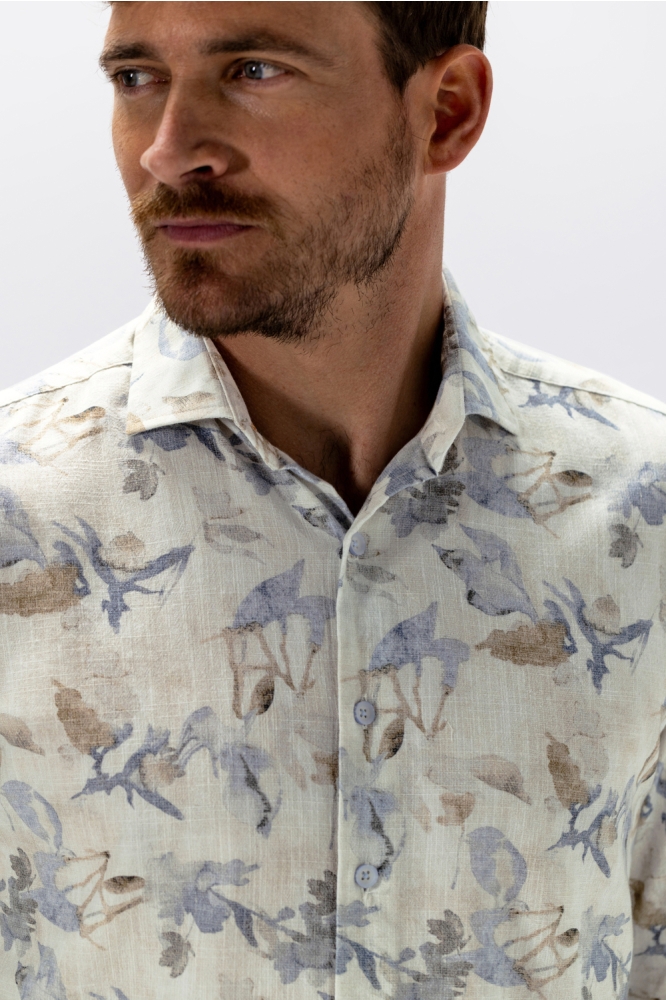 State of Art ecru heren overhemd | Close up