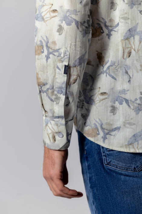 State of Art ecru heren overhemd | Close up