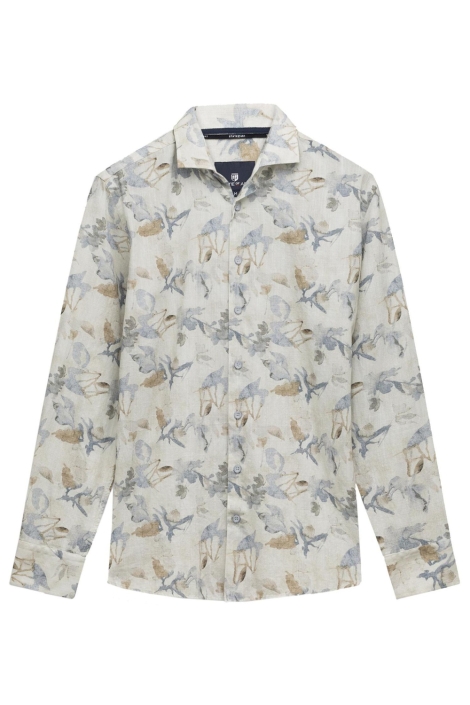 State of Art ecru heren overhemd | Vooraanzicht