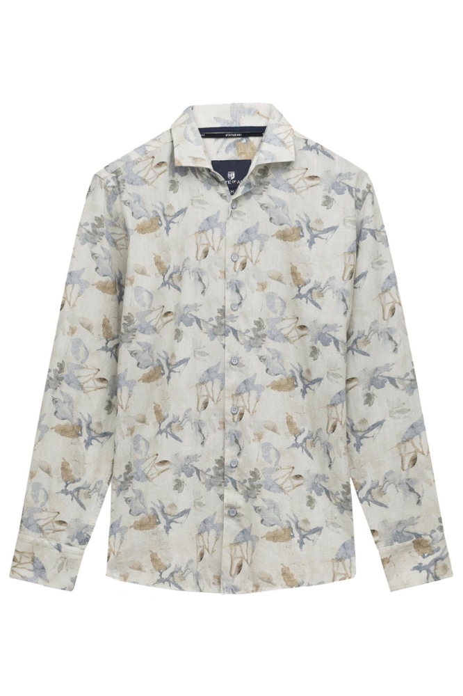 State of Art ecru heren overhemd | Vooraanzicht