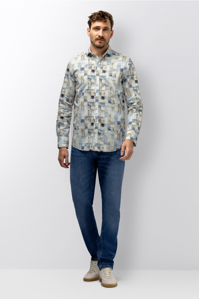 State of Art blauwe heren overhemd | Model