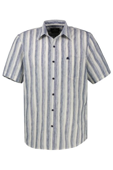 Lerros Overhemd GESTREEPT EN ADEMEND OVERHEMD MET KORTE MOUWEN 2632048 448