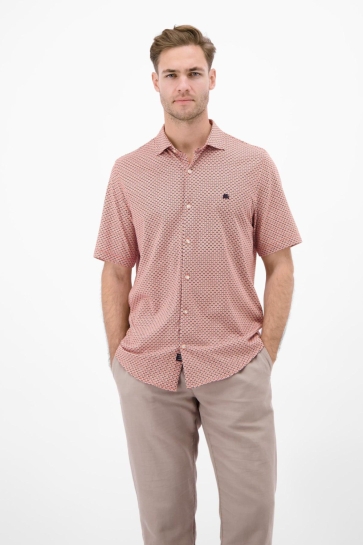 Lerros Overhemd POLO MET KORTE MOUWEN EN MINIMALISTISCHE PRINT 2632318 328