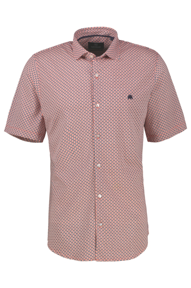 Lerros oranje heren overhemd | Vooraanzicht