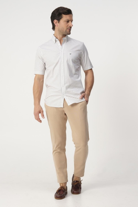 Campbell witte heren overhemd | Model