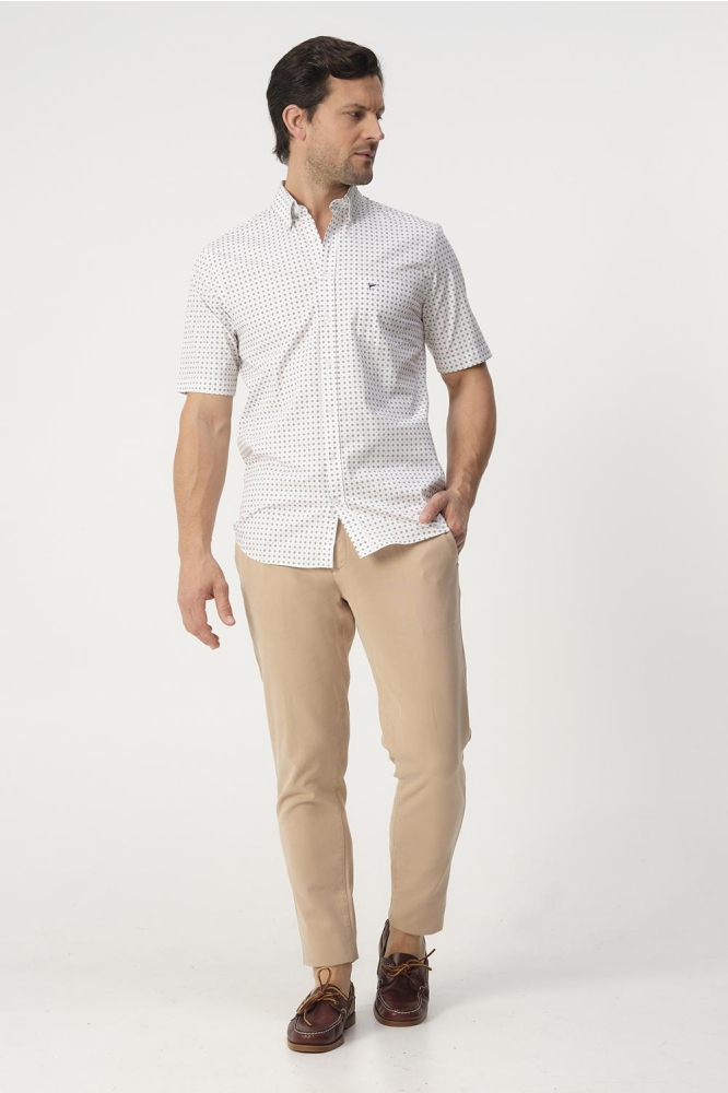 Campbell witte heren overhemd | Model